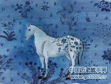 蒙恬的青花马